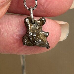 Meteorite Pendant on Sterling Silver Chain